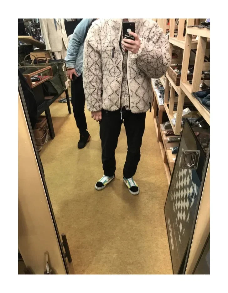 KAPITAL Fleece Wear on Both Sides Zipper Long Sleeve Japan Style Loose Jacket Men and Women Cashmere Coats