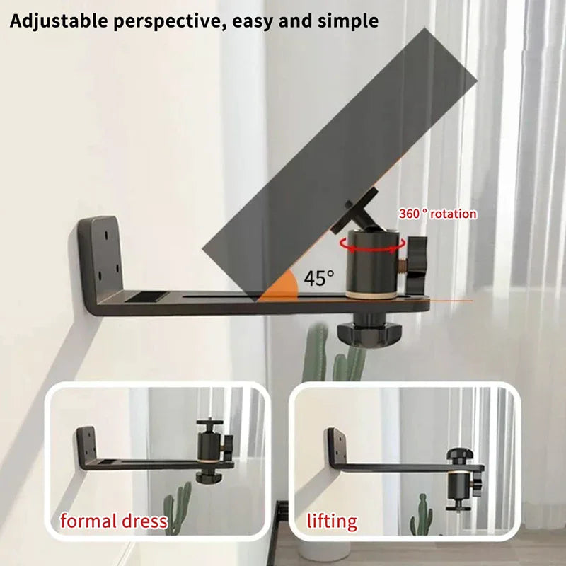 Universal Portable 360° Rotatable Wall Mount Beamer Holder Projector Bracket 1/4 Screw For XGIMI JMGO Dangbei Projector Stand