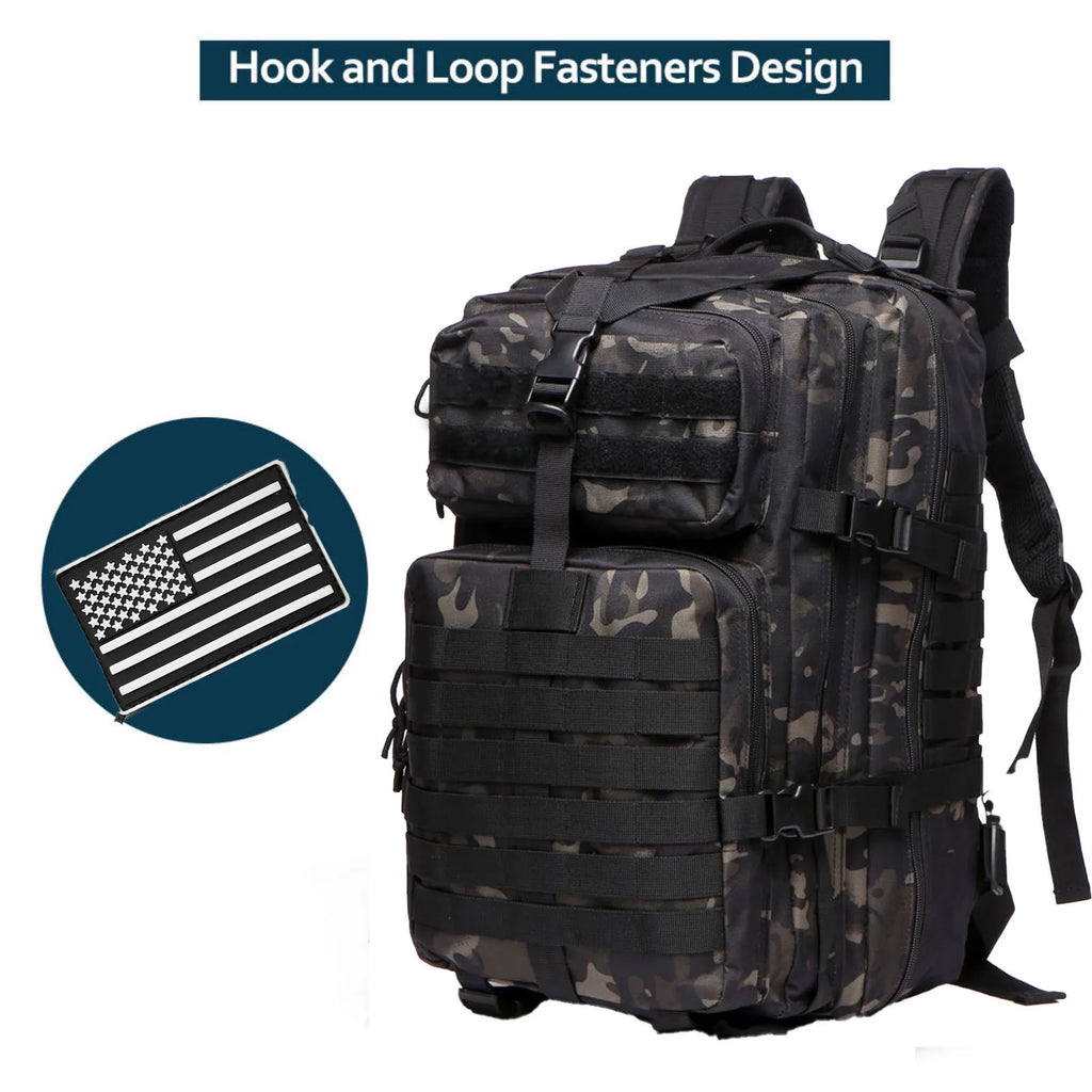 Durable Nylon 50L Waterproof Tactical Outdoor Backpack for Hiking Trekking Fishing Hunting Camping Travel