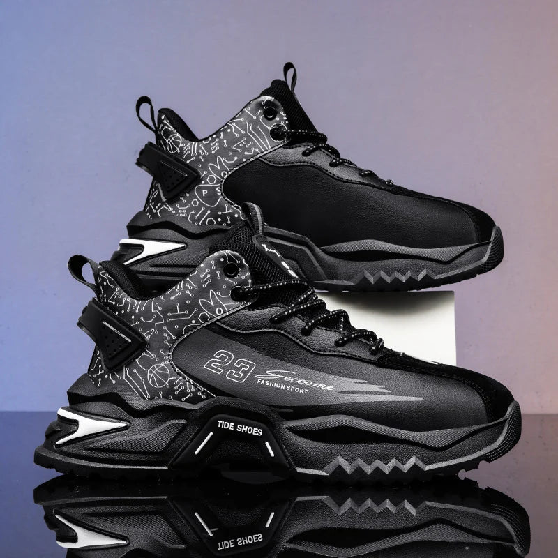 Men Sneaker Shoes Casual Sports Basketball Shoes for Men High Top Male Running Shoes Walking Style Shoes Fashion Footwear