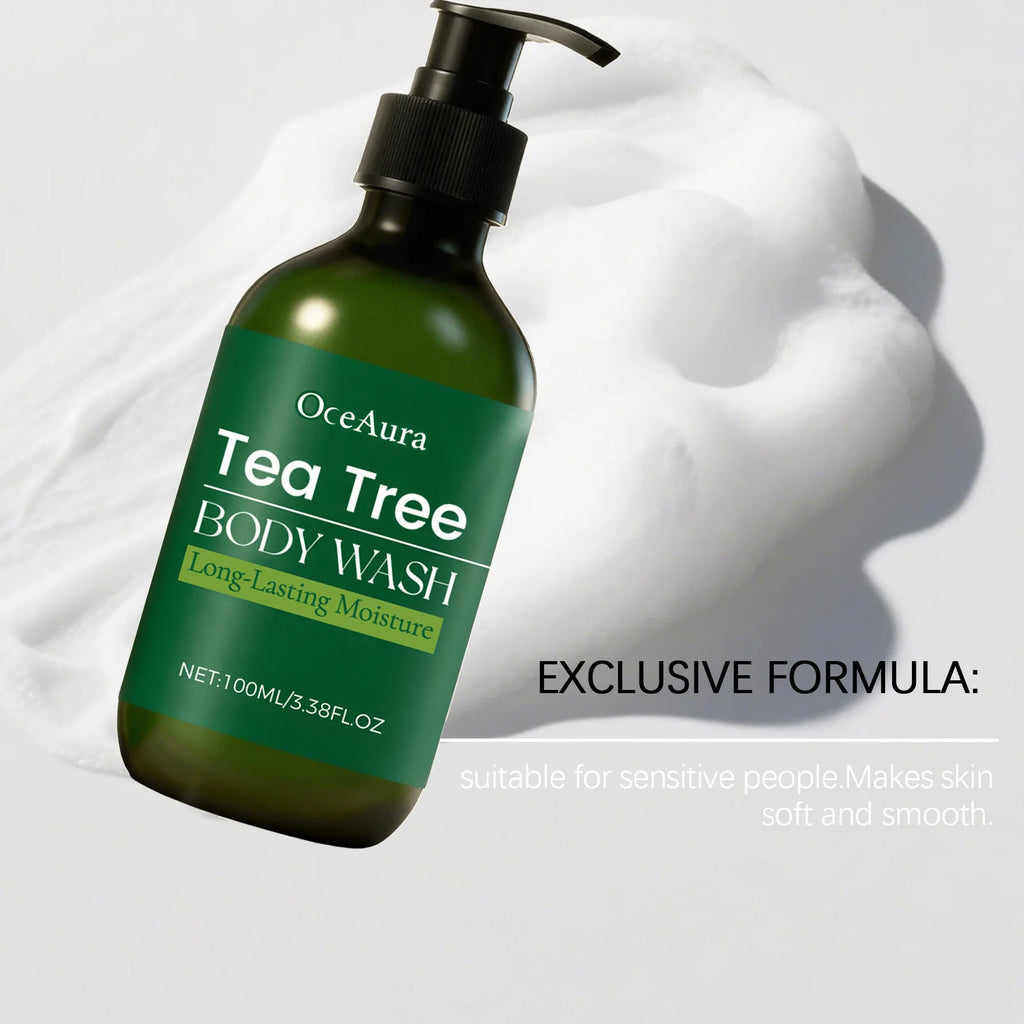 OceAura Tea Tree Body Wash Nourishing Skin Gentle Care Wash Away Dirt Eliminate Body Odors Strengthen Skin Barrier Shower Gel