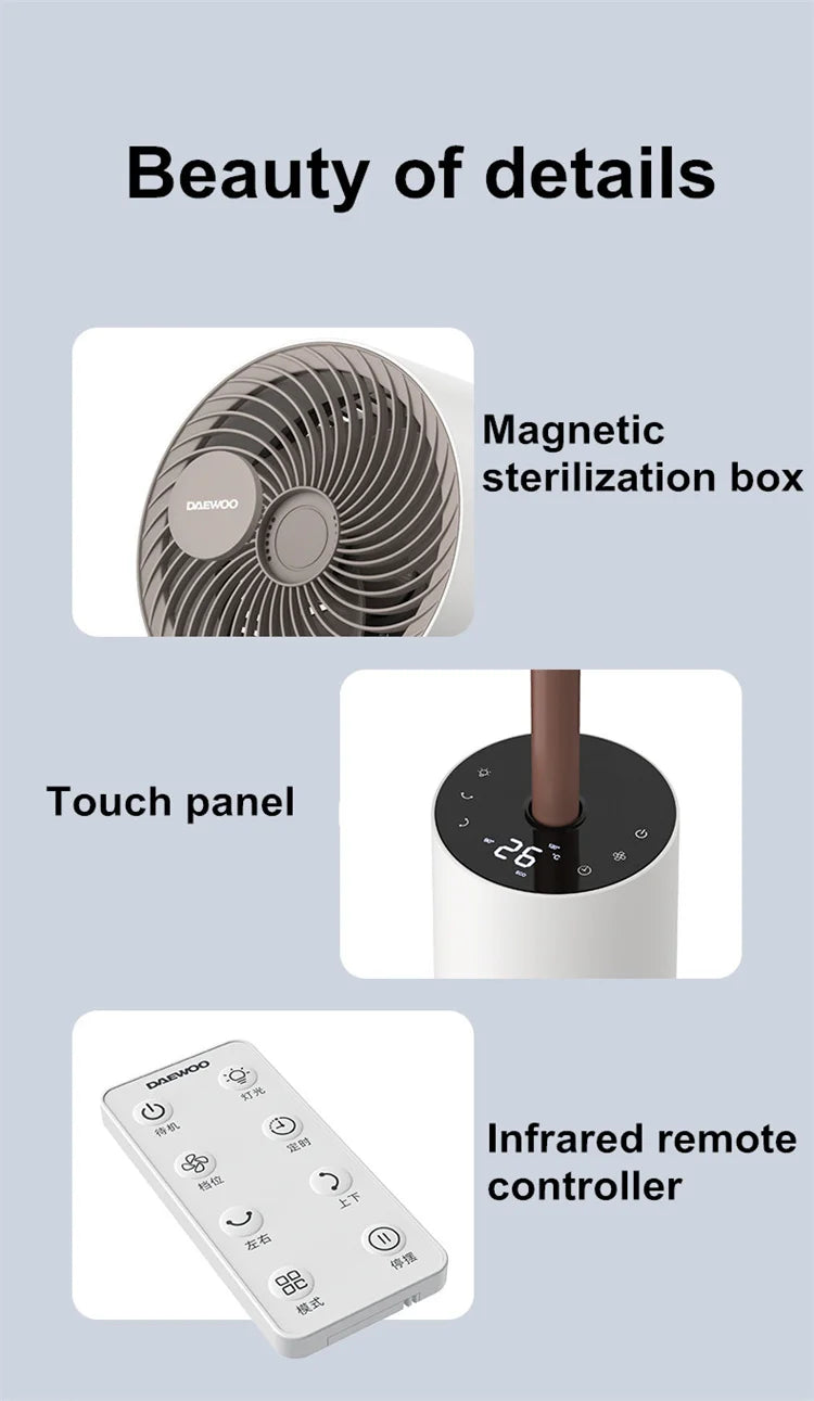 220V Home Electric Fan Household Electric Air Circulation Fan Home Appliance Silent Floor Fan