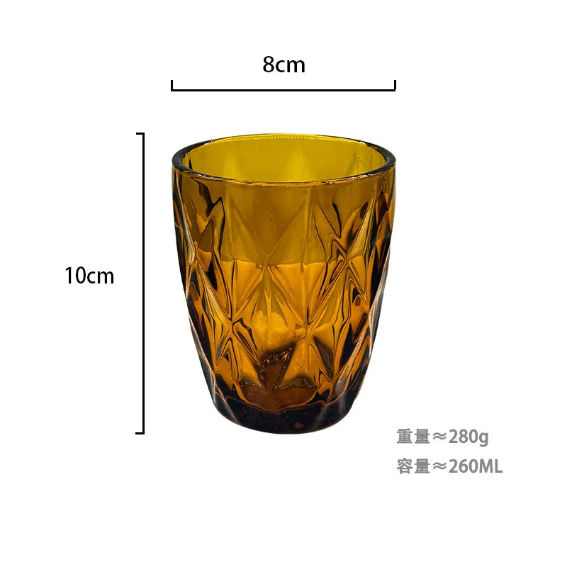 260 ml Water Glass for Juice Beer Tea Milk Wine Drinking Drinkware for Cold Drink Glasses Family and Friends Party