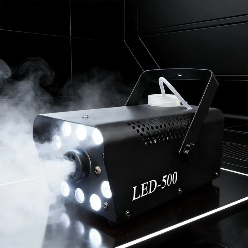 Smoke Machine 500W 10LED Wired Wireless Remote Stage Lighting Professional Fog Machine for Wedding Christmas Birthday Party