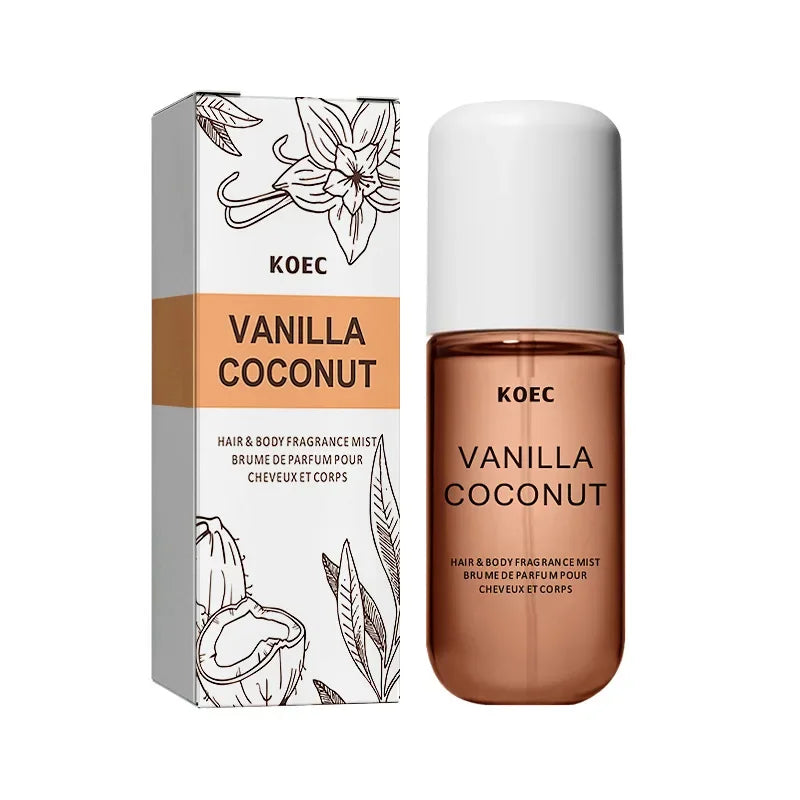50ml Budget Friendly Unisex Hair Body Mist Sweet Coconut Vanilla Fresh Mint Undertone Long Last Light Daily Fragrance Spray