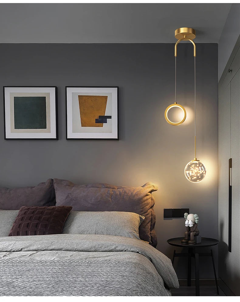 Modern Simplicity LED Pendant Light Indoor Lighting Fixture Living Bedroom Bedside Home Decoration Dining Table Hanging Lamps