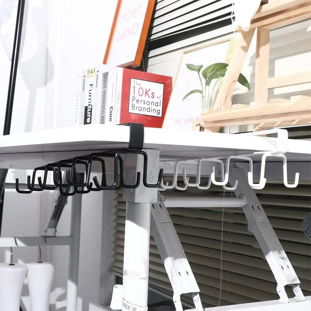 1 PCS Multifunctional Kitchen Organizer High Quality Double-row Cabinet Hook Durable Hanging Cup Holder