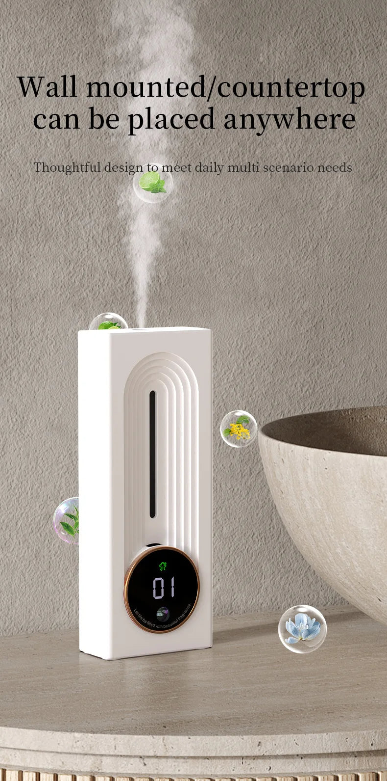 2026 New Wall-mounted Sensor Aroma Diffuser Automatic Aroma Sprayer Intelligent Aroma Diffuser
