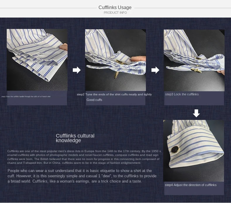 2026 Men's Long-sleeved Shirt High-grade Niche Chic Double Folded Sleeve Windsor Collar Dress Random SelectionFrench Cufflif
