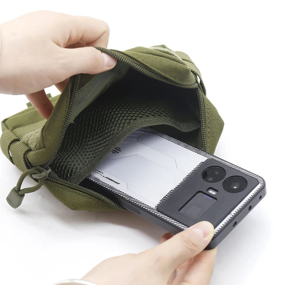 EDC Molle Tactical Pouch Waist Pack Compact Utility Pouches Waist Belt Bag Medical Bags Phone Case Outdoor Hunting Accessories