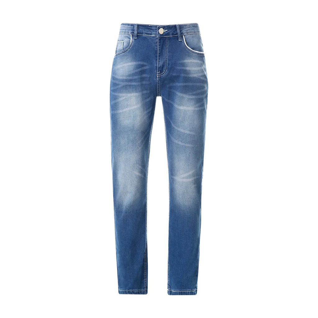 Kakan - High-quality Men's Personalized Double-line Jeans, New Dark Blue, Light Blue, Black Jeans K05-8878 In Spring and Autumn