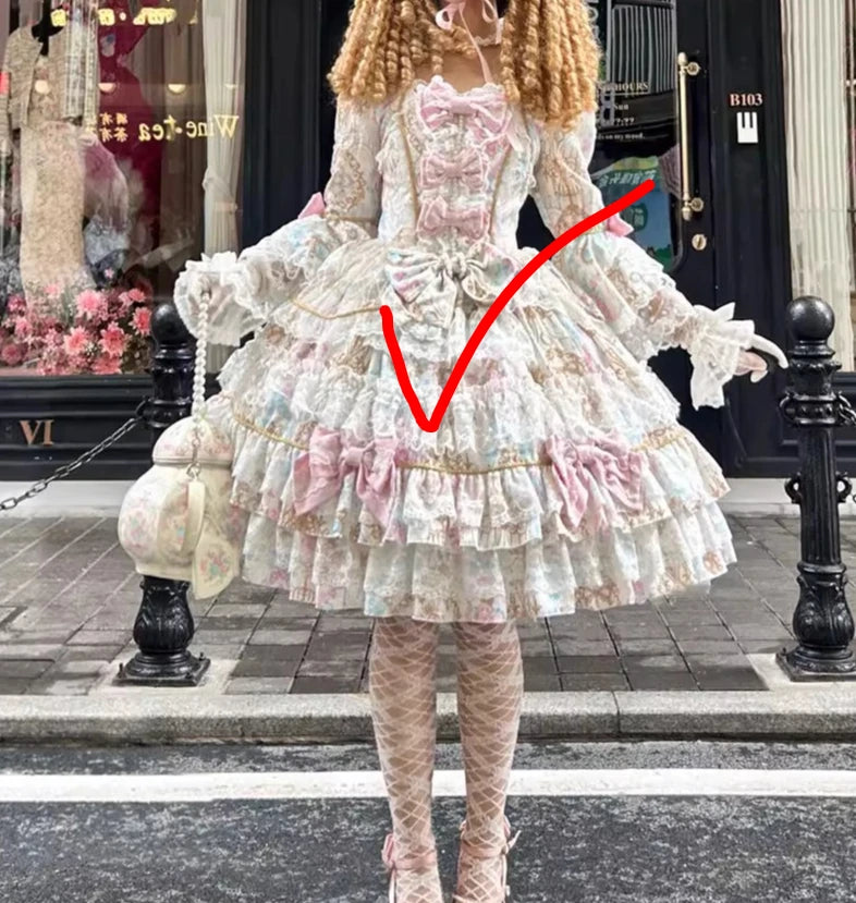 Original Design Lolita Sweet Long Sleeve OP Dress Women Autumn Super Fairy Cute Bow Birthday Party Girls Princess Dresses