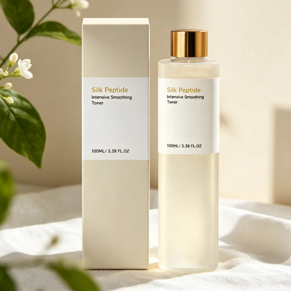 Silk Peptide Toner Long Lasting Moisturizing Deeply Nourishing Revitalize Skin Smoothing Gentle Intensive Smoothing Toner 100ml