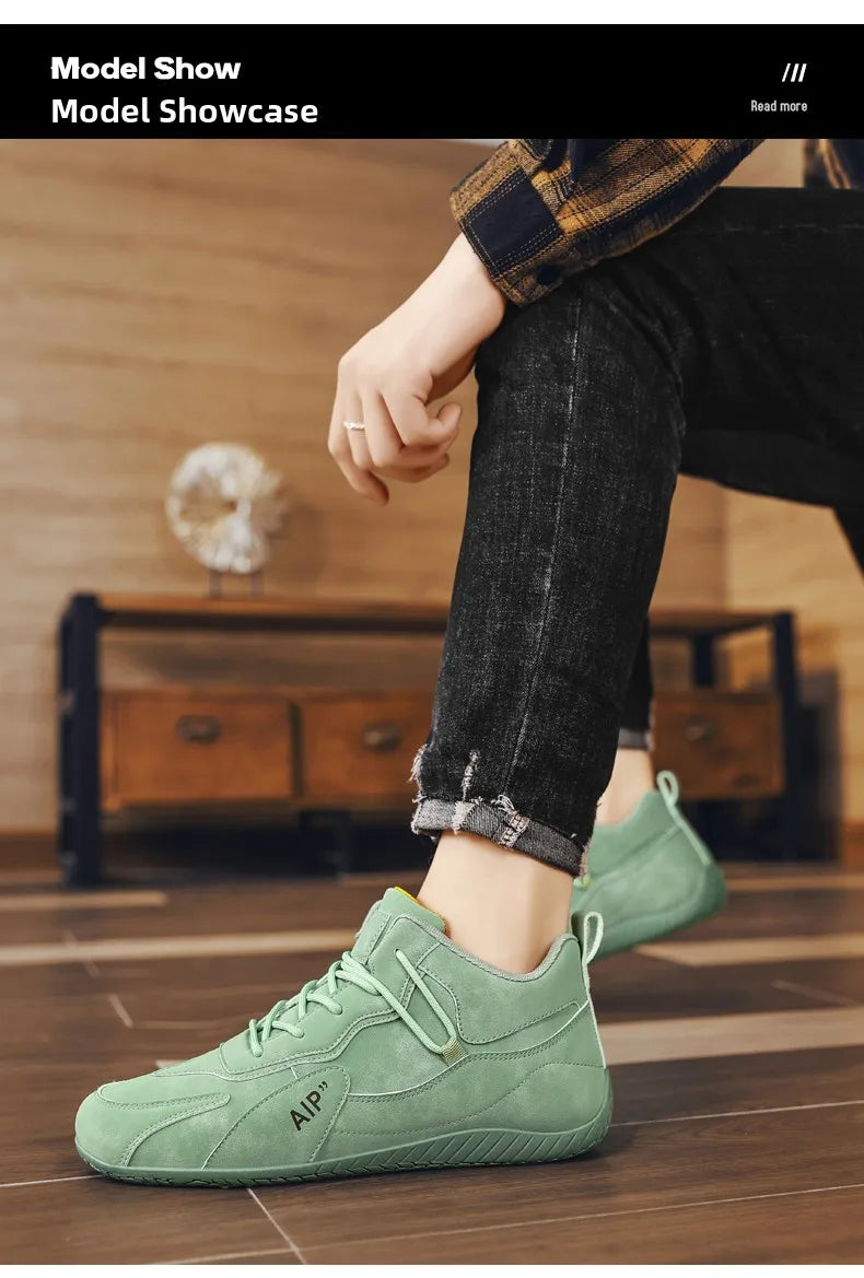 Casual Sport Shoes for Men Retro Leather Surface Soft Bottom Versatile Leisure Board Shoes Autumn Trend Brand Agan Men's Foot...