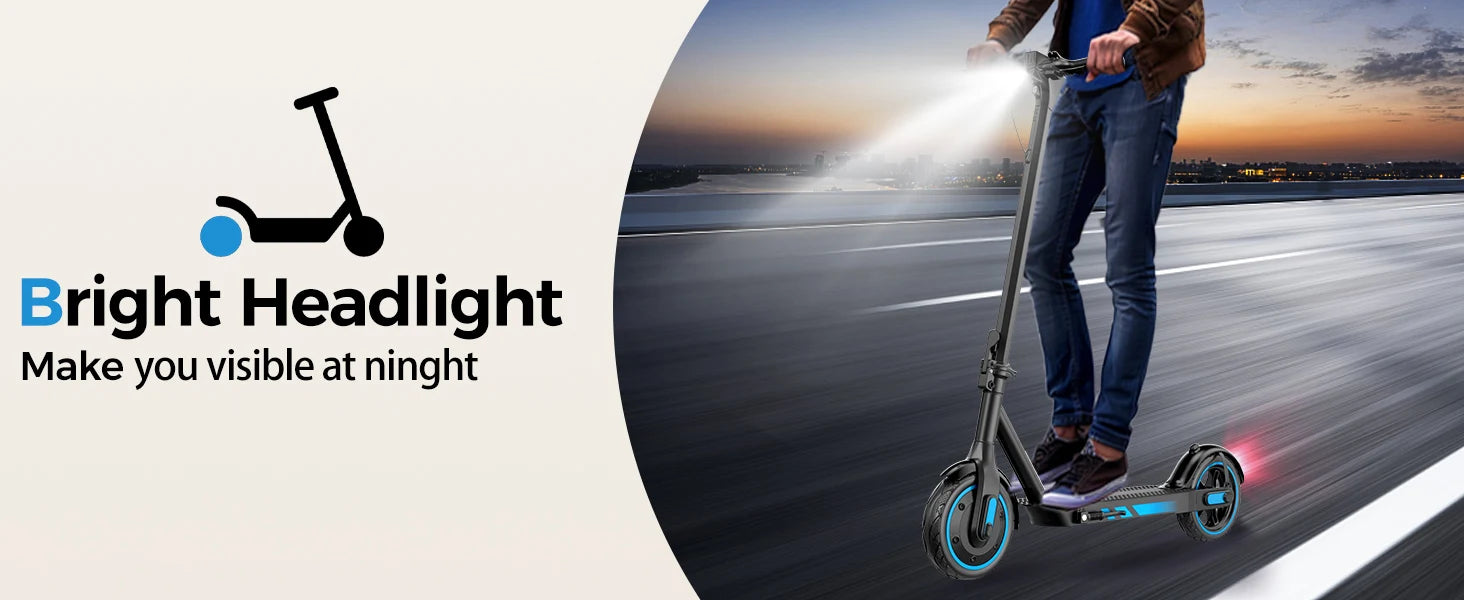 HiQiS V10 E-scooter 500W Motor 36V 10.5Ah 25 MPH Speed 22 Mile Range Foldable E-scooter 10 Inch Air Tire Electric Scooter