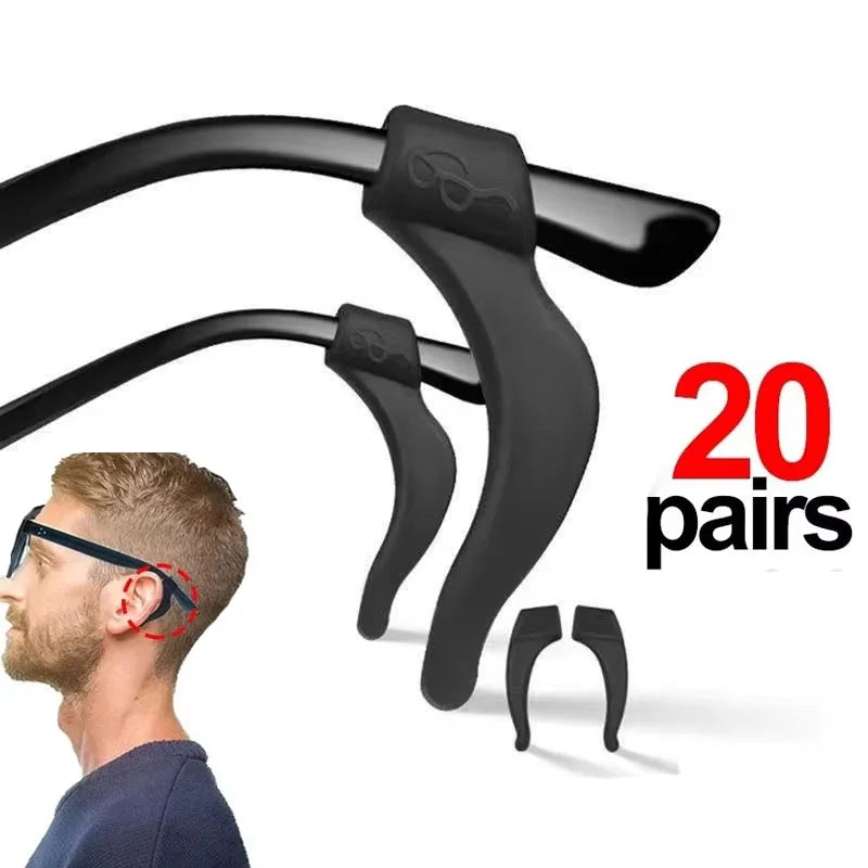 2/40pcs Silicone Ear Hook Anti-slip Glasses Leg Ear Sleeve Bracket Fastener Sunglasses Accessories Grip Anti-fall Eyewear Holder