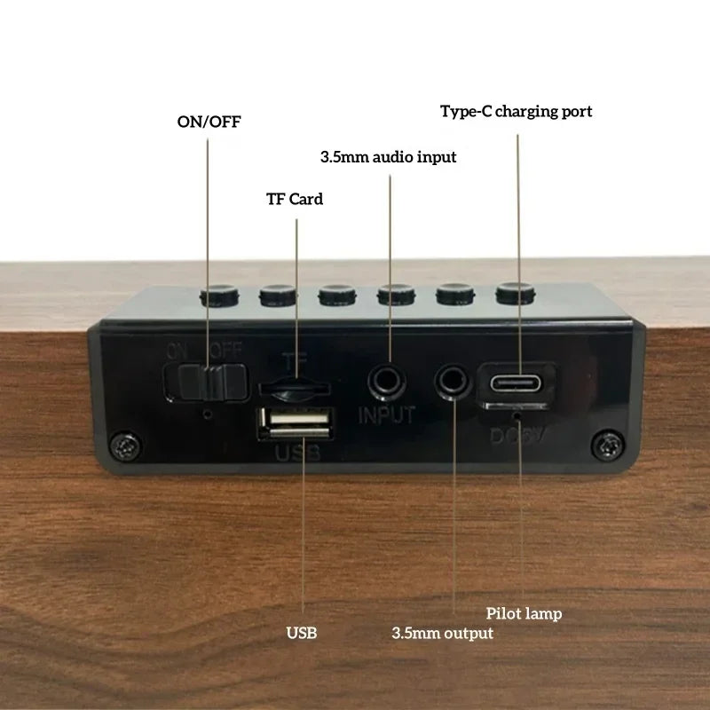 Home Theater Wireless Bluetooth Speaker TV Soundbar For TV Computers with Clock Alarm TF Fm Radio Sound System Caixa De Som