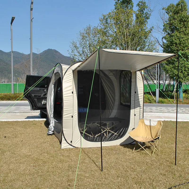 Car Tent trailer Tent, Car Tailgate Tent,Pop Up Car Rear Tent, SUV Tents Car Tents for Campers Multipurpose Truck Tent