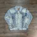Yao Fashion SAINT OF MICHAEL Damaged Aged Ripped Denim Jackets Streetwear Loose Oversize Unisex High Quality Jacket For Men