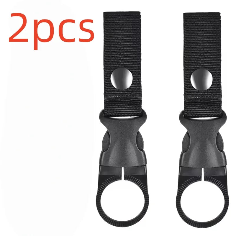 Buckle Hook Water Bottle Holder Clip Climbing Carabiner Belt Backpack Hanger Hooks Water Bottle Nylon Webbing Multifunction Wate