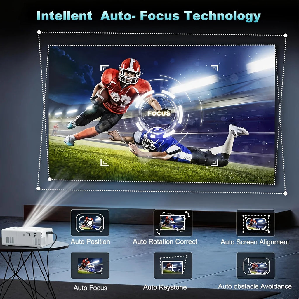 2026 upgraded mini Projector, portable video projector, home theater projector, supports 4K HD resolution, USB connection