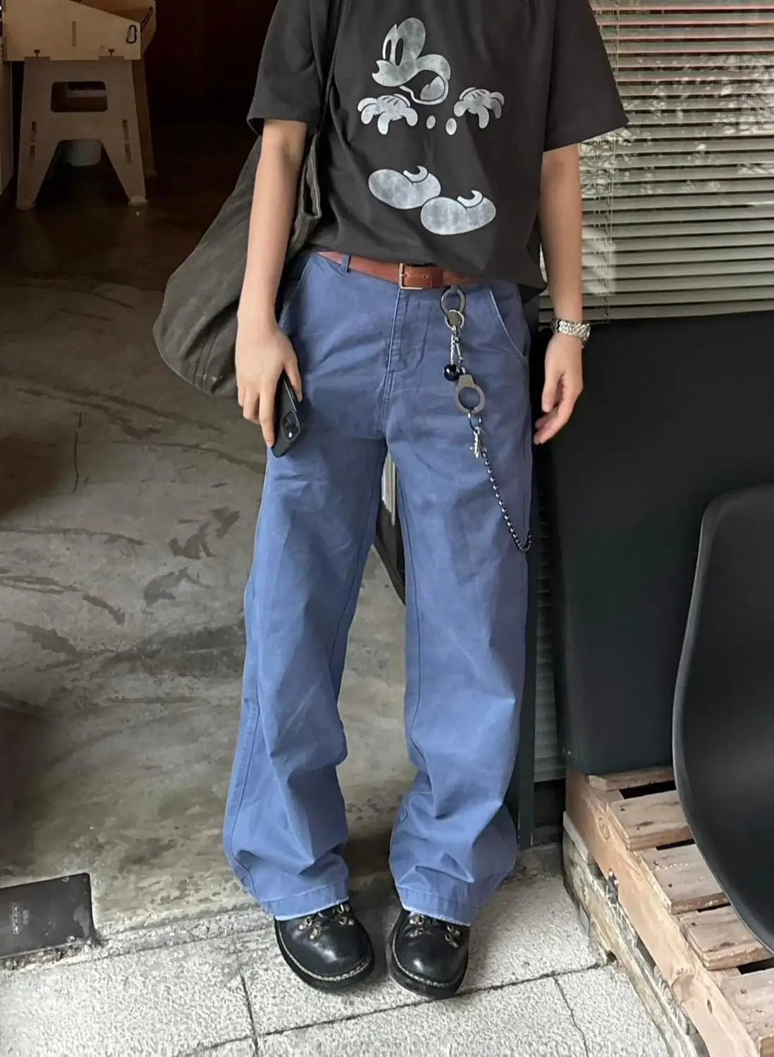 Retro Washed Straight Leg Blue Jeans Men Women Casual Long Pants Spring Summer New Style Vintage Fading Denim Skinnies