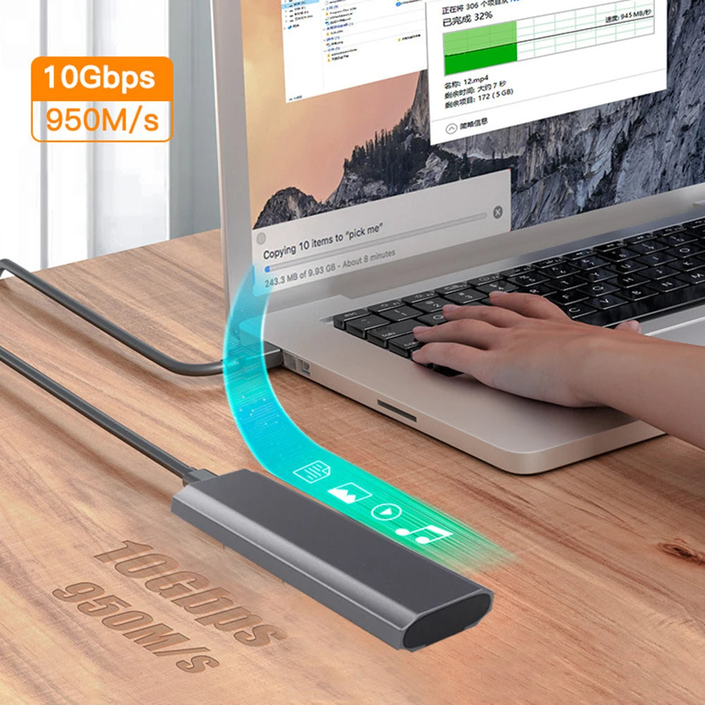 NVME SSD M2 Case NVME/SATA Dual Protocol M.2 to USB Type C 3.1 10gbps SSD Adapter for NVME PCIE NGFF SATA hard drive enclosure