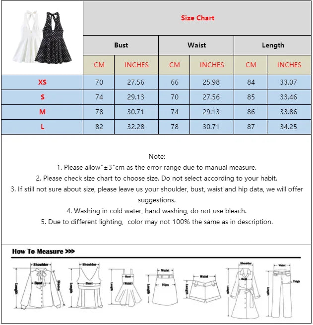 BSAY New Retro Polka Dot Halter Neck Mini Dresses Sexy Backless Tie Neck A-Line Short Dress Summer Beach Party Outfit