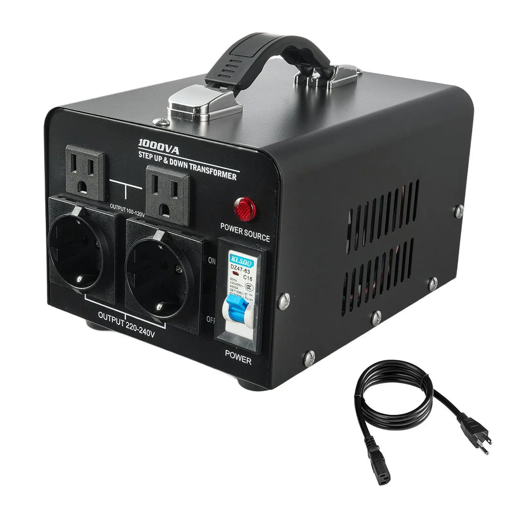 Voltage Converter Transformer, 1000VA, Heavy Duty Step Up/Down Power Transformer, Convert from 110V to 220V and 220V to 110V