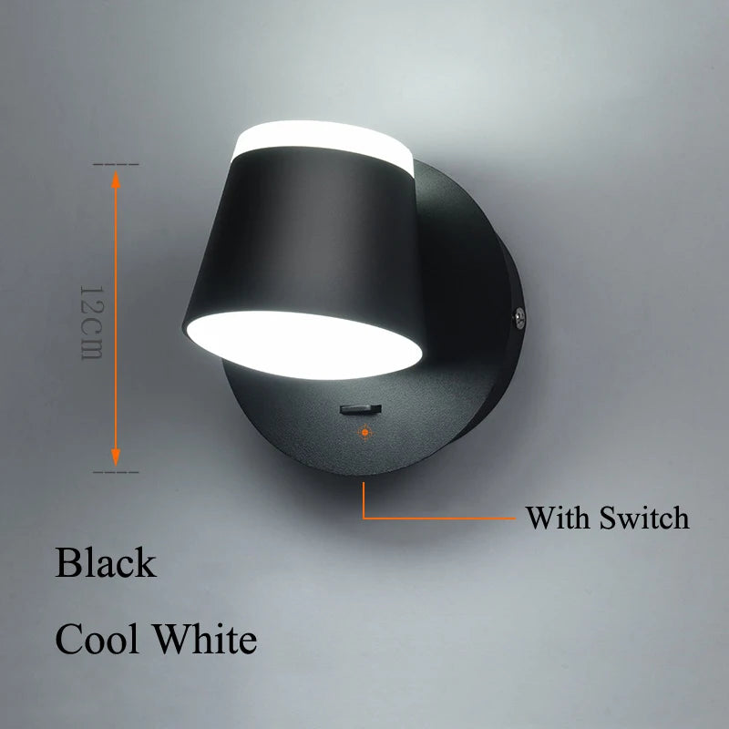 Indoor Home 8W LED Wall Light Wall Mounted Rotation Ceiling LED Wall Lamp Aisle Corridor Living Room Bedroom Reading Lights
