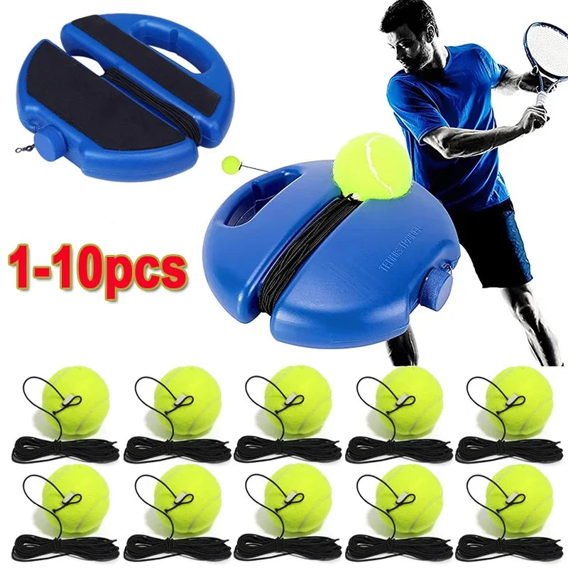 1-20pcs Heavy Duty Tennis Training Aids Base With Elastic Rope Ball Practice Self-Duty Rebound Tennis Trainer Padel Accessories