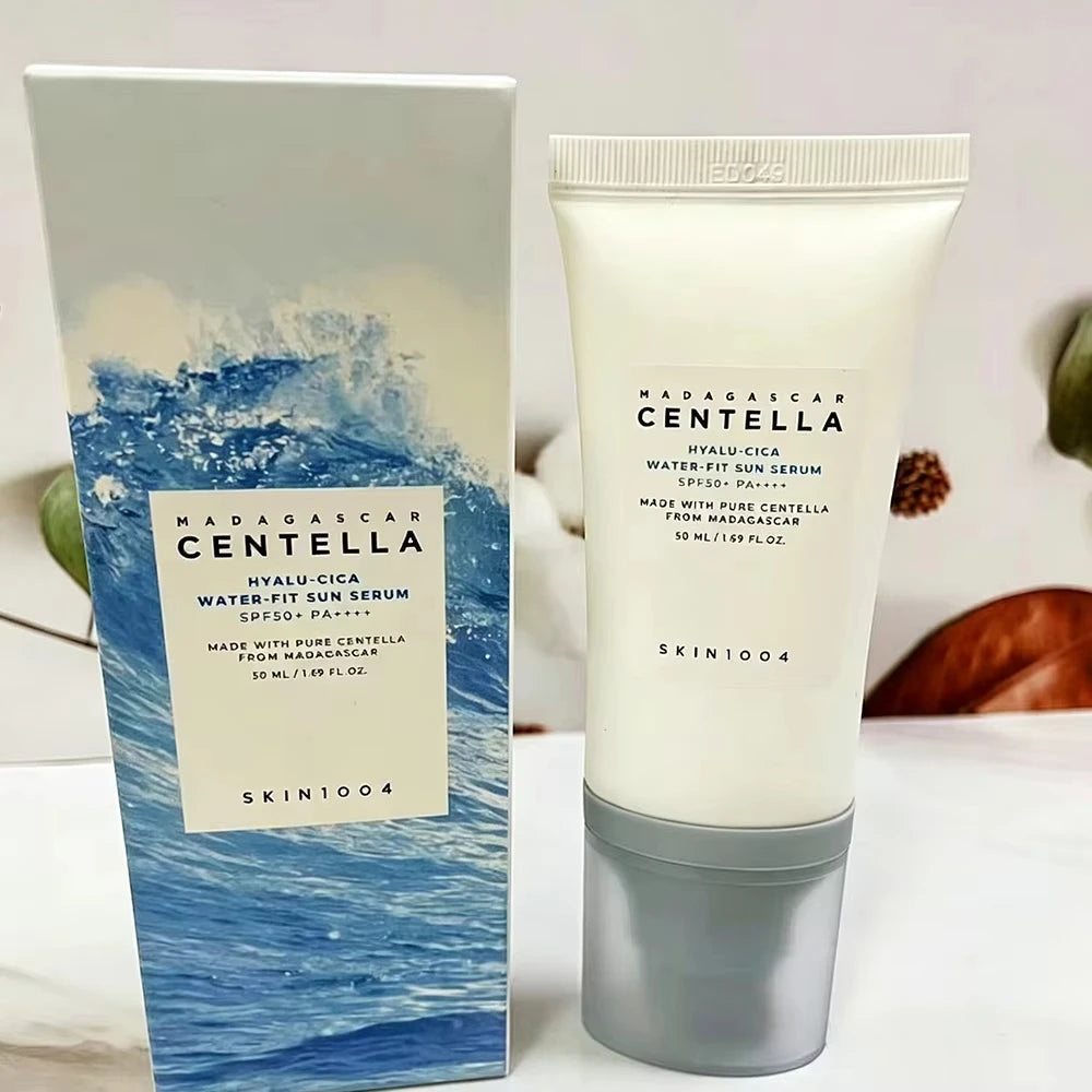 SKIN1004 Centella Hyalu Cica Water Fit Sun Serum SPF50 PA++++ 50ml Serum Like Texture Non Greasy Dewy Finish Korean Skincare