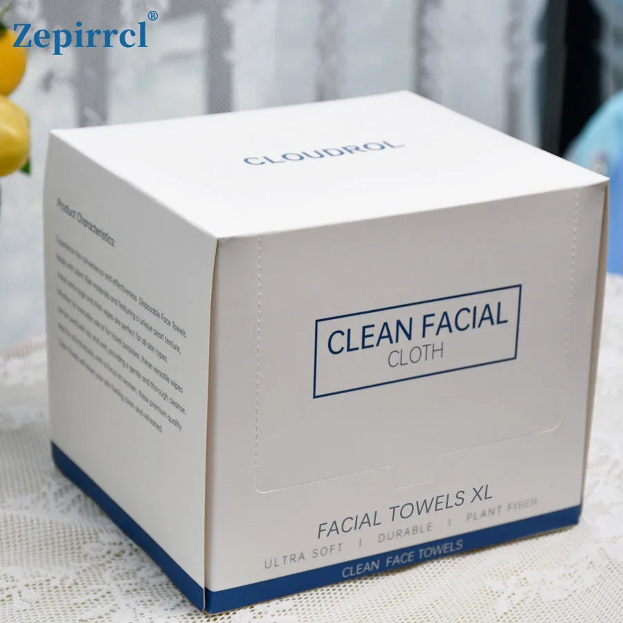 26*30cm Box of Disposable Facial Cleansing Towels, Thickened Large Size, Cleans Skin, Suitable for All Skin Types, Unisex, 40 Wipes/Box