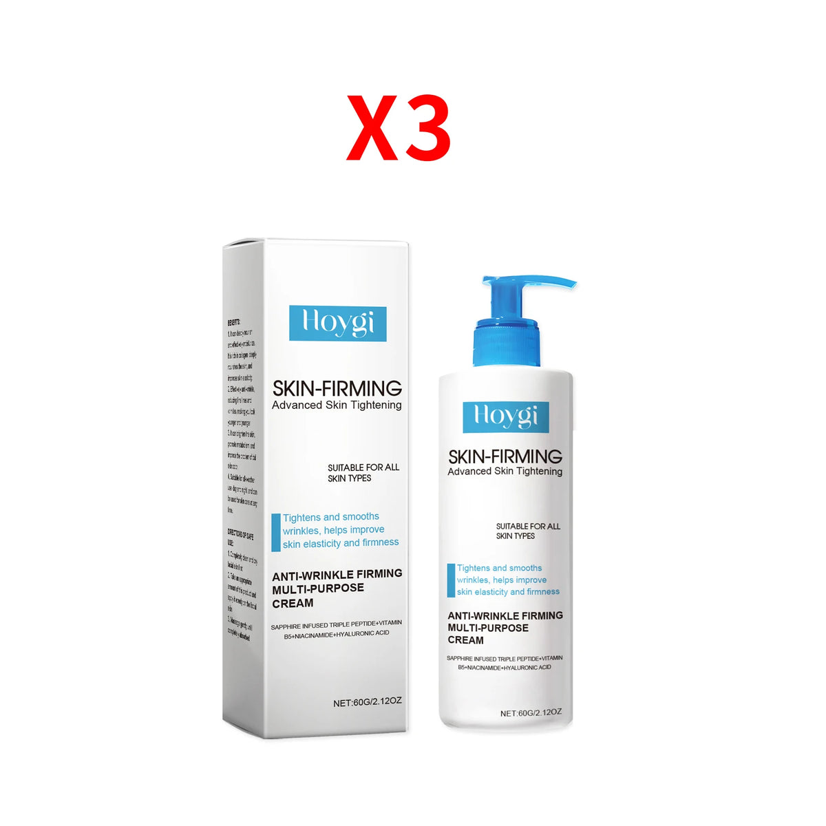 Triple Peptide Body Lotion Firming Lifting Long-Lasting Moisturizing Repair Damaged Skin Cream Restore Radiance Nourish Skincare
