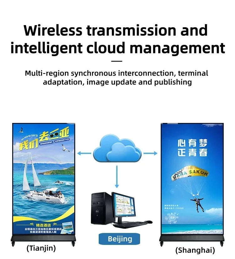 Vertical Full-screen LCD Advertising Machine with A Fixed Large-sized High-definition Screen for Commercial Signage Display
