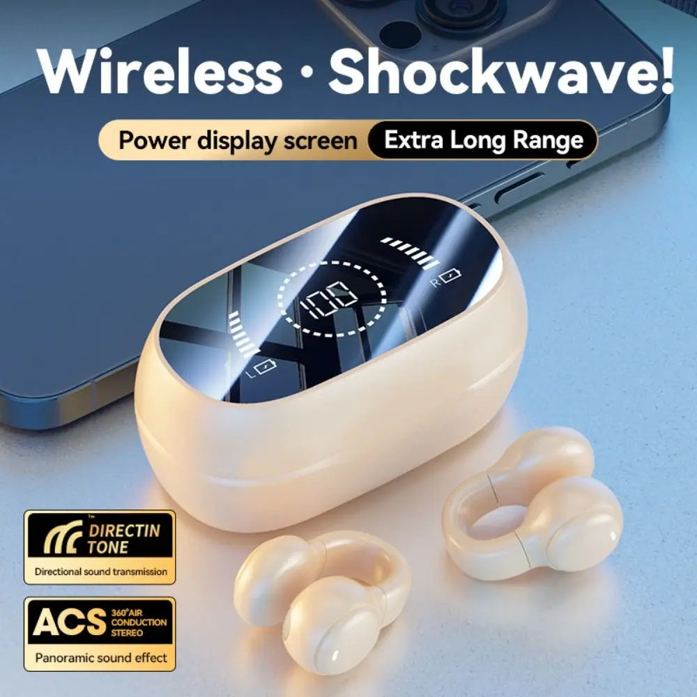 Charging Earphones Bone Conduction Headphones Clip-On Design Bluetooth5.4 Bluetooth Headset Noise Reduction Open Ear