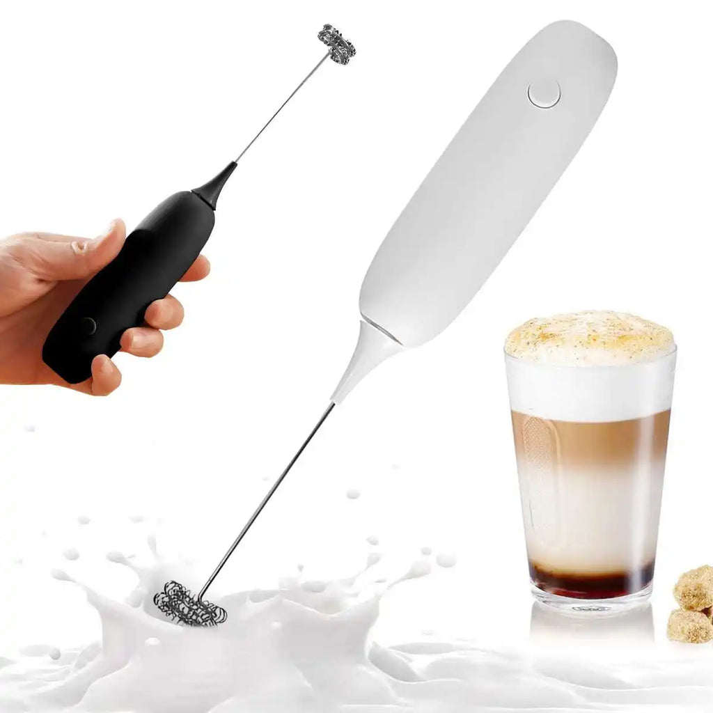 1PC Handheld Stainless Steel Electric Milk Frother Whisk Creamer (No AA Batteries Required) Beverage Coffee Frother Ideal Gift