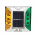 Solar Powered Solar Road Stud Light Outdoor Lighting Portable LED Ground Light Reflective Double Side Solar Energy Spike Lights