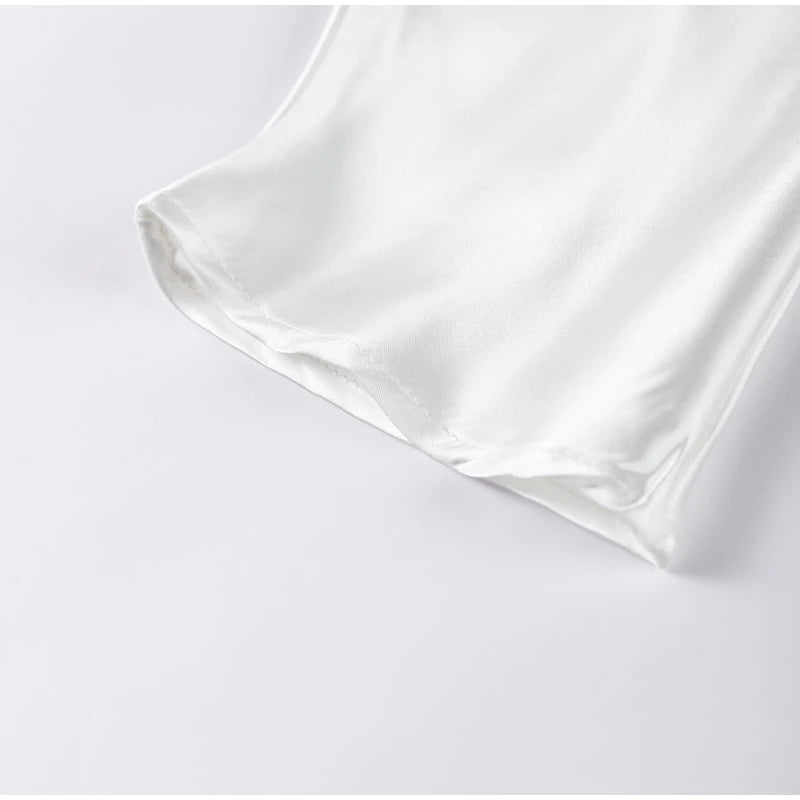 Elegant Satin Mini Dress For Women Fashion Scarf Collar Batwing Sleeve Waist Dress Lady 2025 Autumn Chic Party Evening Vestidos