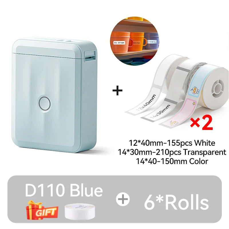Niimbot D110 Mini Portable Thermal Printer Smart Pocket Self-adhesive Label Printer Bluetooth Price Label Sticker Maker For Home