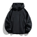 Man Jacket Spring Thin Contrast Color Long Sleeve Zipper Male Coat Loose Breathable Hooded Outdoor Sport Casual Men Outerwear