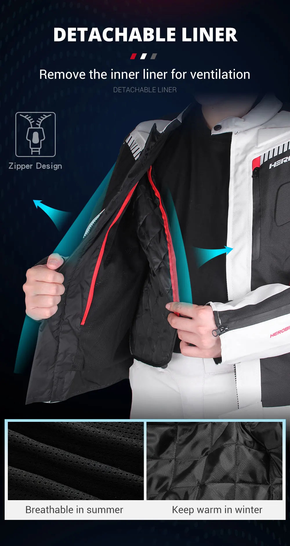 Men's Motorbike Anti-Fall With EVA Protection﻿ Best Selling Motorcycle Jacket Racing Jacket Waterproof Wearable Moto Winter