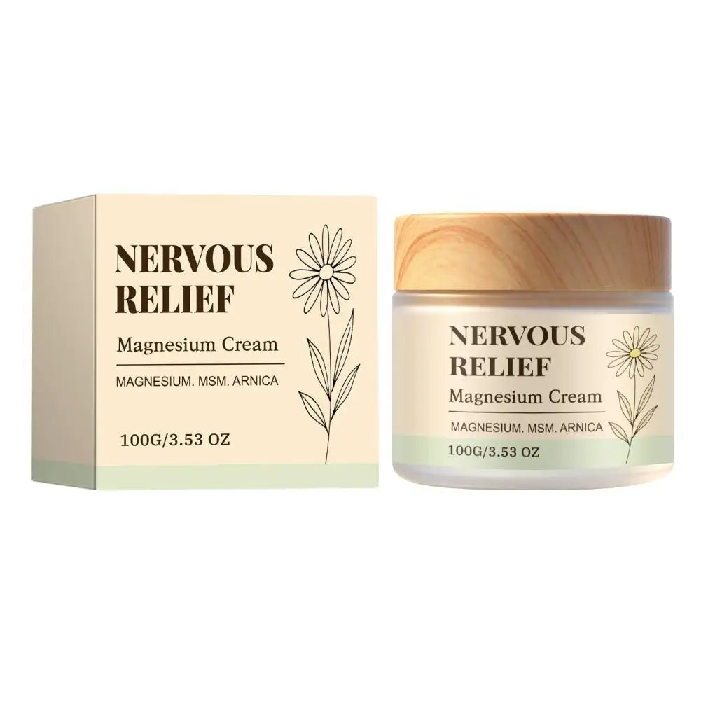 Magnesium Soothing Moisturizing Cream Deep Hydration Quick Absorb Comfort Massage Long Lasting Daily Skin Care for Dry Skin