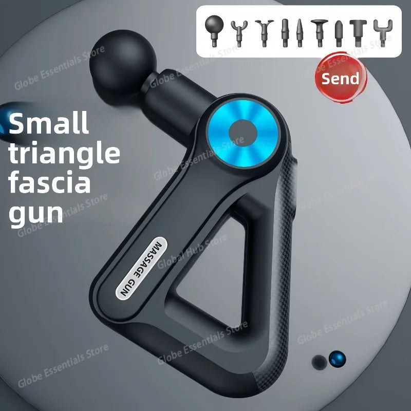 Professional-grade Mini Triangular Fascia Gun Massager, Electric Muscle Massage Gun, Portable for Shoulder and Neck Fitness