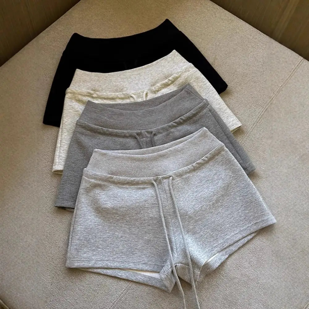 Drawstring High Waist Shorts Pajamas Pants Slim Fit Hot Woman Short Pants Trousers American Style Summer Casual Shorts Office
