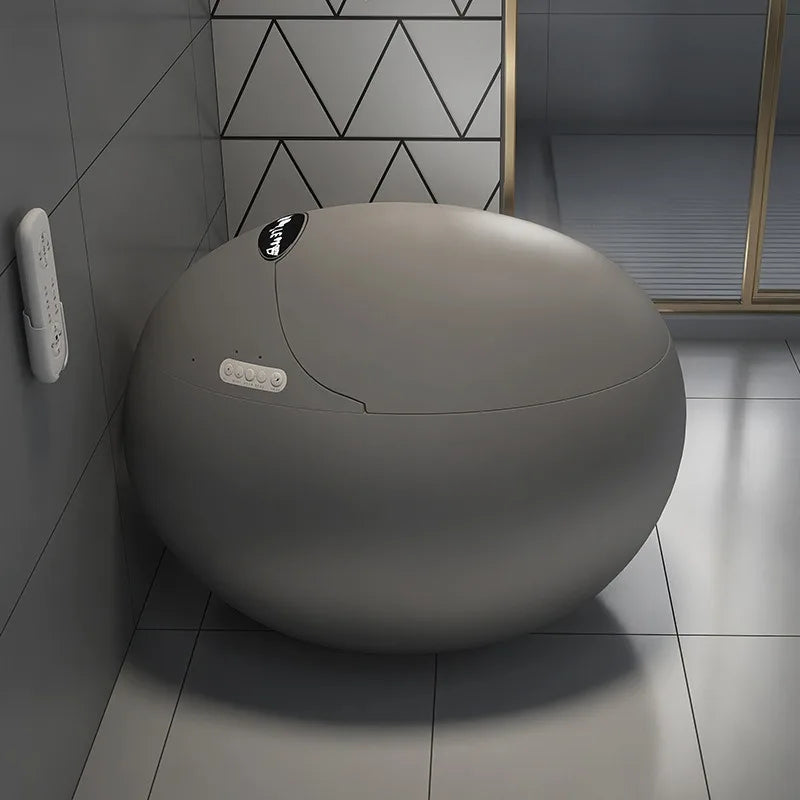 Egg-shaped smart toilet, small apartment bathroom automatic integrated