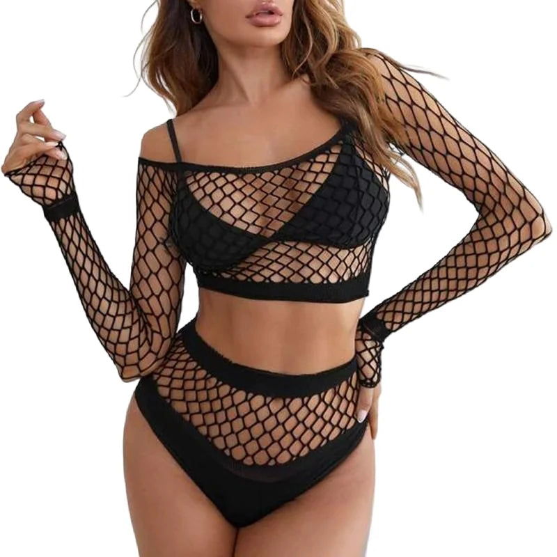 Sexy Mesh Bodystockings For Women Erotic Fishnet Sexy Lingerie Backless Dress Costumes Teddies Bodysuits Sexy Porno Underwear
