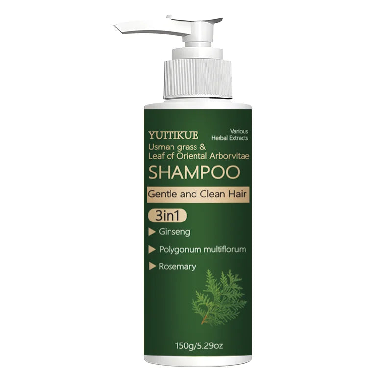YUITIKUE 3-in-1 Herbal Shampoo | Usman Grass, Ginseng, Polygonum & Rosemary, Gentle Cleansing 150g