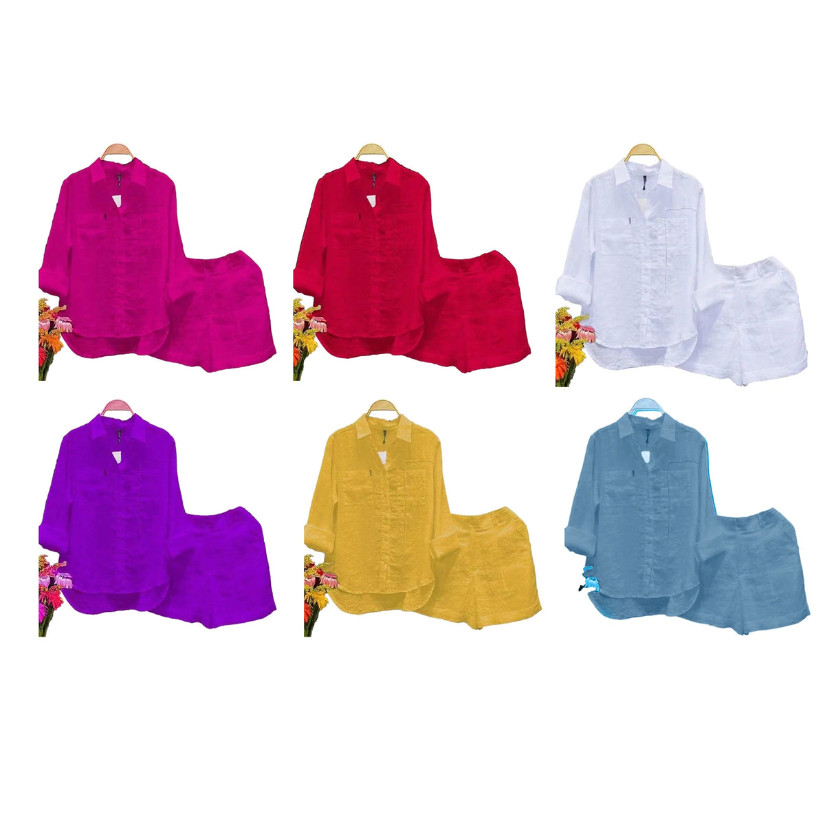 Fashion 2 Piece Sets Women Elegant Slim Long Sleeve Irregular Top With High Waist Shorts Set Streetwear