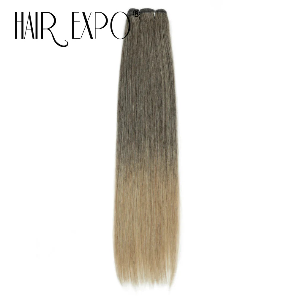 26" Bio Straight Hair Bundles Natural Soft Heat Resistant Fiber Synthetic Fiber Hair Extensions Protein Straight Hair Weave